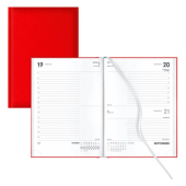  Buchkalender Tagesplaner 2027 von Lediberg, DIN A5, rot 