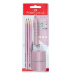 FABER-CASTELL GRIP 2001 Bleistift-Set B 5-teilig rose shadow