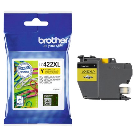 Original Brother LC422XLY LC-422XLY Tintenpatrone gelb High-Capacity (ca. 1.500 Seiten)