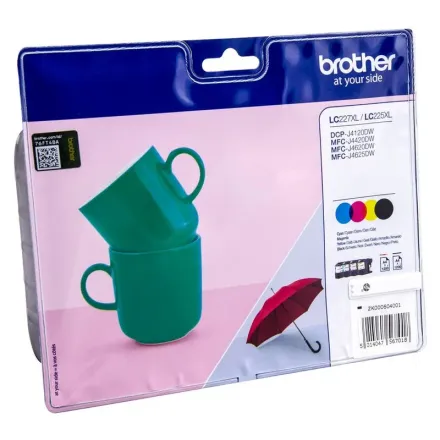 Original Brother LC-227 XL VAL BP Tintenpatrone MultiPack Bk,C,M,Y (ca. 1.200 Seiten)