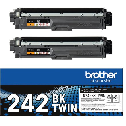 Original Brother TN-242 BK TWIN Toner schwarz Doppelpack (ca. 2.500 Seiten)