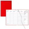 Buchkalender Wochenplaner 2027 von Lediberg, DIN A5, rot