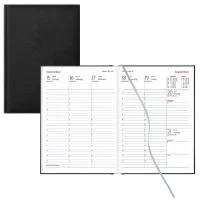 Buchkalender Wochenplaner 2027 von Lediberg, DIN A5, schwarz