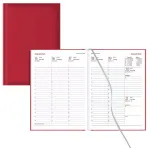 Buchkalender Wochenplaner 2027 von Lediberg, DIN A5, weinrot
