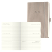  Buchkalender Conceptum 2026 von Sigel, DIN A5, taupe 