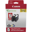  Original Canon PG-585+CL586 + 10x15 cm Fotopapier 50 Blatt 6205 C 004 Tintenpatrone MultiPack schwarz + color + Fotopapier GP-501 (ca. 180 Seiten) 