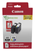  Original Canon PG-585/CL-586 6205 C 004 Tintenpatrone MultiPack schwarz + color + Fotopapier GP-501 (ca. 180 Seiten) 