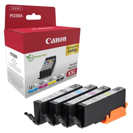 Original Canon CLI-581 XXL 1998 C 007 Tintenpatrone MultiPack Bk,C,M,Y extra High-Capacity