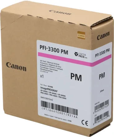 Original Canon PFI-3300pm 6441C001 Tintenpatrone magenta hell (ca. 330 ml)