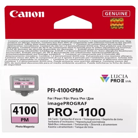 Original Canon PFI-4100 PM 6782 C 001 Tintenpatrone magenta hell (ca. 80 ml)