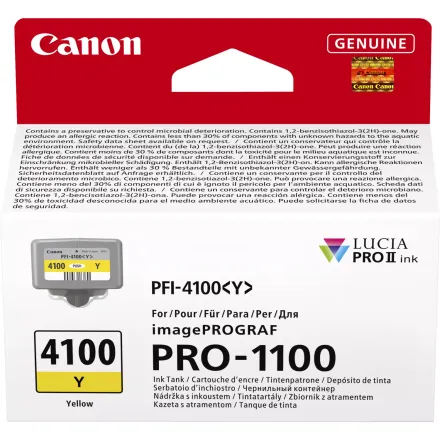 Original Canon PFI-4100 Y 6780 C 001 Tintenpatrone gelb (ca. 80 ml)