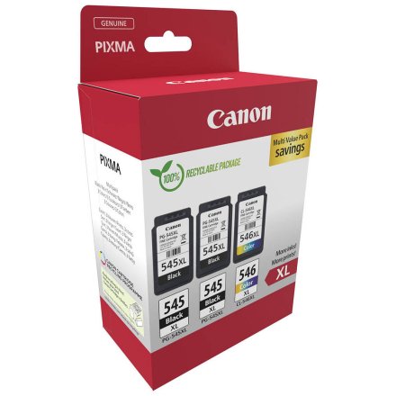 Original Canon PG-545XL+CL-546XL 8286 B 013 Tintenpatrone Multipack 2x schwarz +1x color High-Capacity