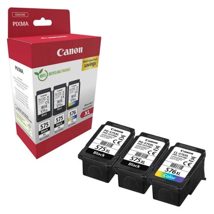 Original Canon PG-575XL+CL-576XL 5437 C 004 Tintenpatrone Multipack 2x schwarz +1x color High-Capacity