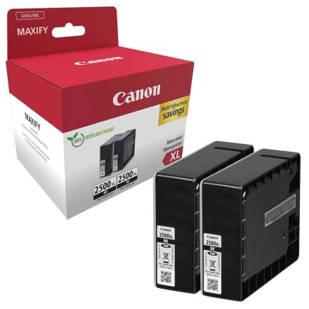 Original Canon PGI-2500 XLBK 9254 B 011 Tintenpatrone schwarz Doppelpack (ca. 2.500 Seiten)