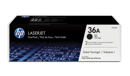 Original HP CB436AD 36A Toner schwarz Doppelpack (ca. 2.000 Seiten)