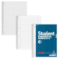 BRUNNEN Collegeblock Student DUO Lineatur 27 + 28 DIN A4 liniert und kariert, Innen- und Außenrand