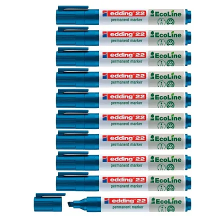 10 Permanentmarker 22 EcoLine von edding, blau