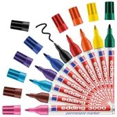  10 Permanentmarker 3000 von edding, farbsortiert 