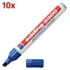  10 Permanentmarker 3300 von edding, blau 
