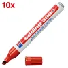  10 Permanentmarker 3300 von edding, rot 