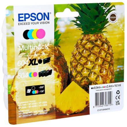 Original Epson 604XL/604 C 13 T 10H94010 Tintenpatrone MultiPack 1xBk HC + 1x C,M,Y