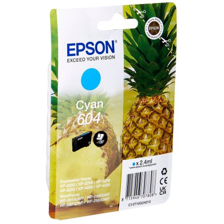 Original Epson C13T10G24010 604 Tintenpatrone cyan (ca. 130 Seiten)