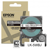 Original Epson LK-5WBJ C53S672063 DirectLabel-Etiketten weiss matt auf schwarz 