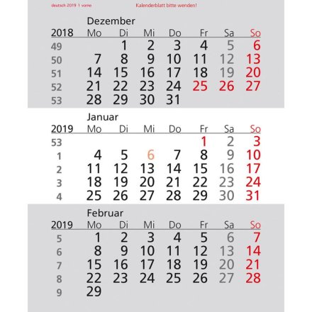 Ersatzkalendarium für Tischkalender 2027/2028