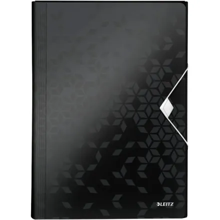 LEITZ Fächermappe WOW 4589 6 Fächer schwarz, 1 Stück