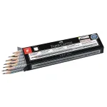 12 Bleistifte GRIP 2001 von FABER-CASTELL, HB, silber