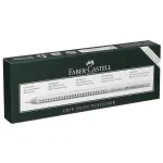 12 Bleistifte Jumbo GRIP 2001 von FABER-CASTELL, B, silber