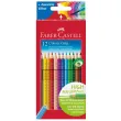  12 Buntstifte Colour Grip von FABER-CASTELL farbsortiert -Karton-Etui- 