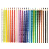  24 Buntstifte Colour Grip von FABER-CASTELL farbsortiert -Karton-Etui- 