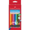  12 Buntstifte Classic von FABER-CASTELL radierbar, farbsortiert 