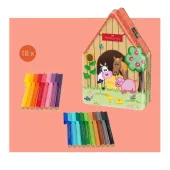  18 Filzstifte Connector Bauernhof von FABER-CASTELL farbsortiert 
