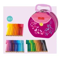 33 Filzstifte Connector Handtasche von FABER-CASTELL farbsortiert