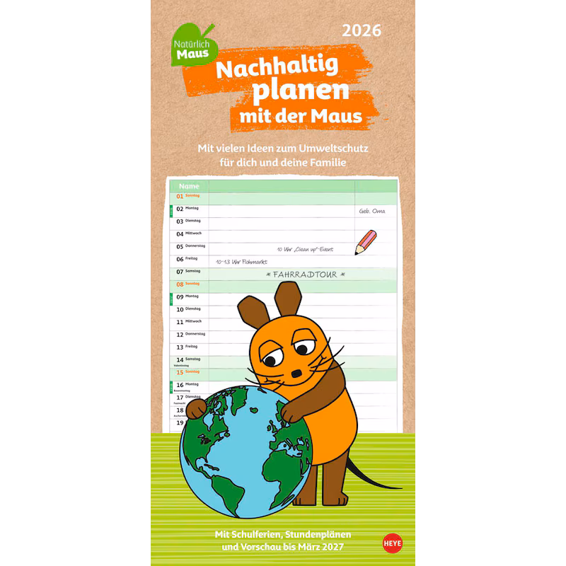  Familienkalender Maus 2026 von Heye 