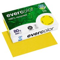 farbiges Kopierpapier Recyclingpapier Evercolor von Clairefontaine, DIN A4, 80 g/m², 500 Blatt, gelb