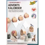 folia Adventskalender Bergdorf mehrfarbig