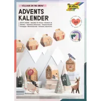 folia Adventskalender Bergdorf mehrfarbig