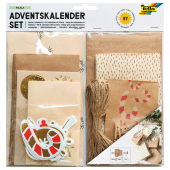  folia Adventskalender Falala weiß, natur, gold 