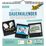 folia Kalender zum Selbstgestalten Dauerkalender jahresunabhängig schwarz