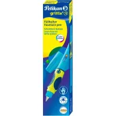  Patronenfüller griffix von Pelikan, neonblau, A (für Anfänger), Rechtshänder 