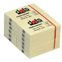 Haftnotizen von dots, 12x 100 Blatt, 5,0 x 7,5 cm, hellgelb