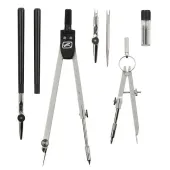  Zirkel-Set von herlitz, schwarz/silber 