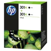  Original HP 301XL, D8J45AE Tintenpatrone schwarz High-Capacity Doppelpack (ca. 480 Seiten) 