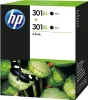  Original HP 301XL, D8J45AE Tintenpatrone schwarz High-Capacity Doppelpack (ca. 480 Seiten) 