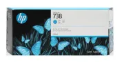  Original HP 738M, 676M9A Tintenpatrone cyan (ca. 300 ml) 