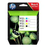  Original HP 912XL, 3YP34AE Tintenpatrone MultiPack Bk,C,M,Y High-Capacity (ca. 825 Seiten) 
