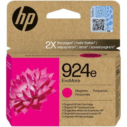 Original HP 924E, 4K0U8NE Tintenpatrone magenta EvoMore (ca. 800 Seiten)